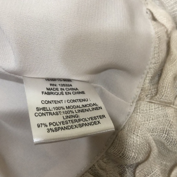 Haute Hippie Dress Size Small Gray Modal Tan Linen Bubble Hem Mini - Picture 8 of 10